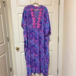Lilly Pulitzer Vibrant Purple and Pink caftan L/XL